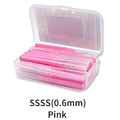 30Pcs/set I Shaped Interdental Brush Denta Floss Interdental Cleaners Orthodontic Dental Teeth Brush Toothpick Oral Care Tool