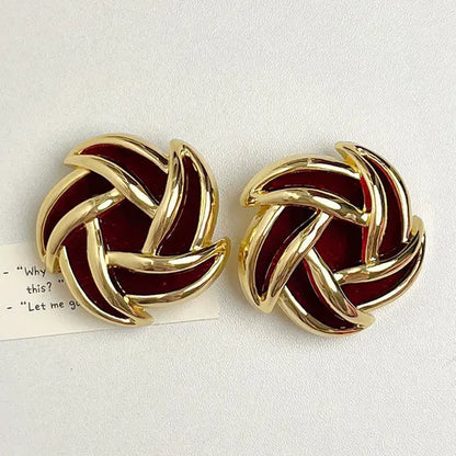 Woman Suede spiral earrings
