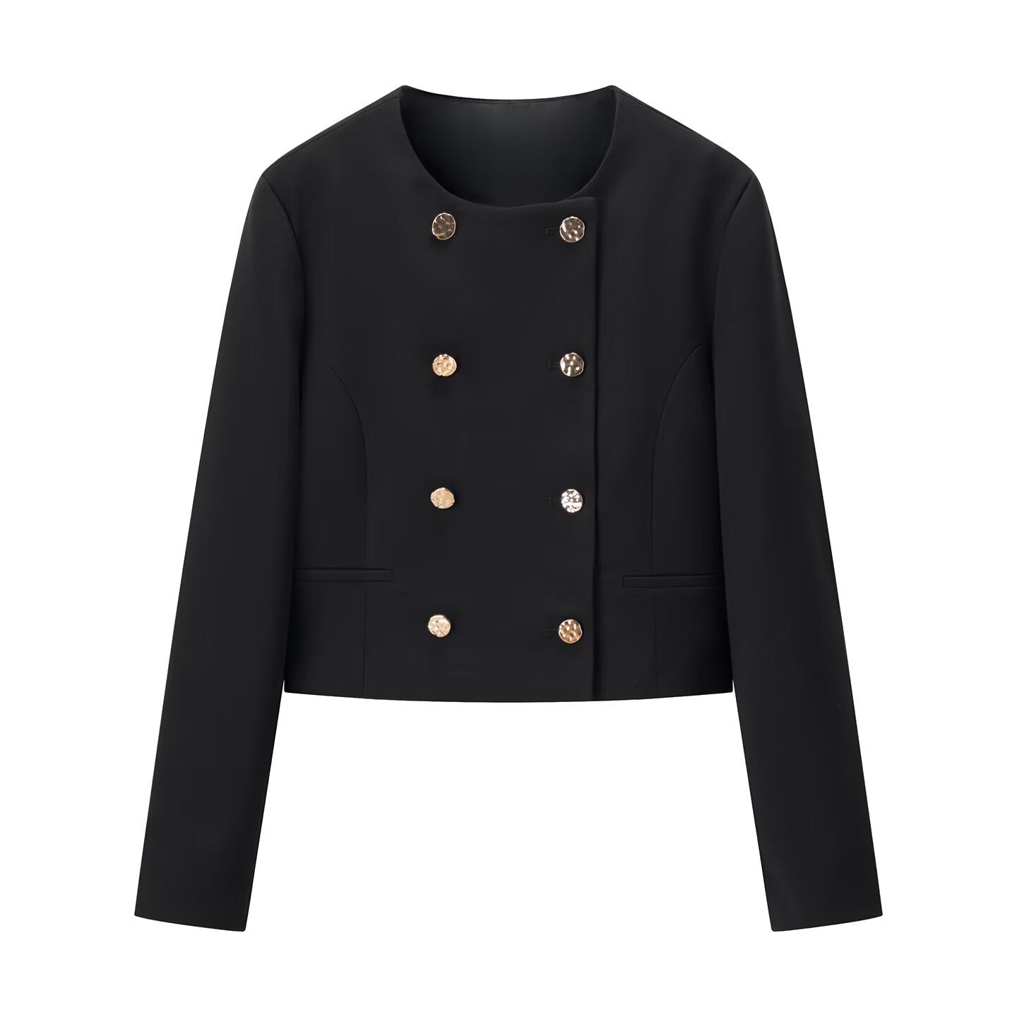 Double-Breasted Long Sleeve Notch Lapel jaket and ankle pants Suit
