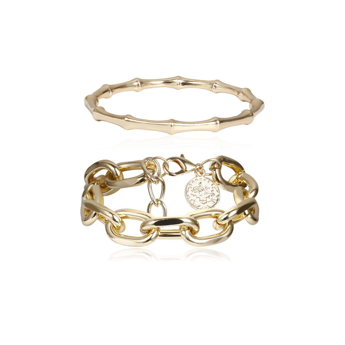 Retro Coins Multi-Layer Bracelet set