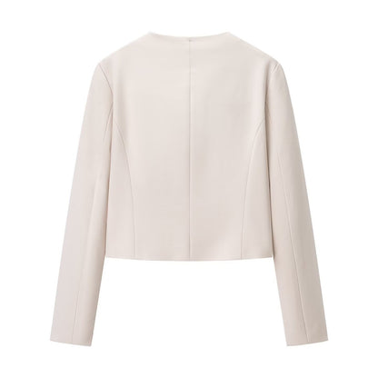 Double-Breasted Long Sleeve Notch Lapel jaket and ankle pants Suit