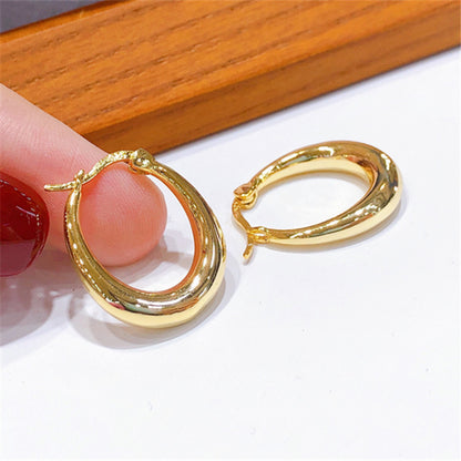 High-End Style Small Copper Needle Earrings