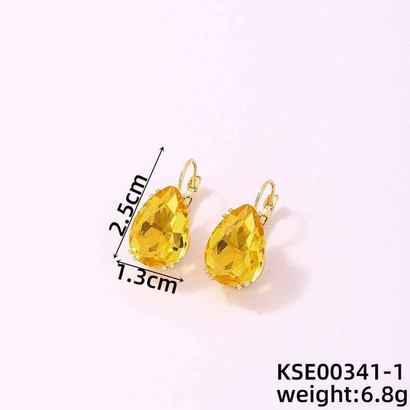 water droplet shaped hanging earrings