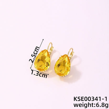 water droplet shaped hanging earrings