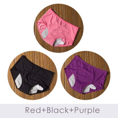 3pcs/ Menstrual Women Leak Proof hight waist Underwear