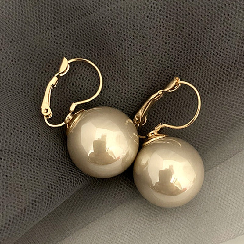 Fashion OL Geometric Sphere Copper Earrings
