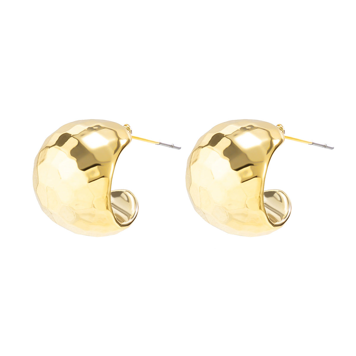 French minimalist design, comma bean earrings, smooth water droplet shaped metal wind earrings, ear accessories