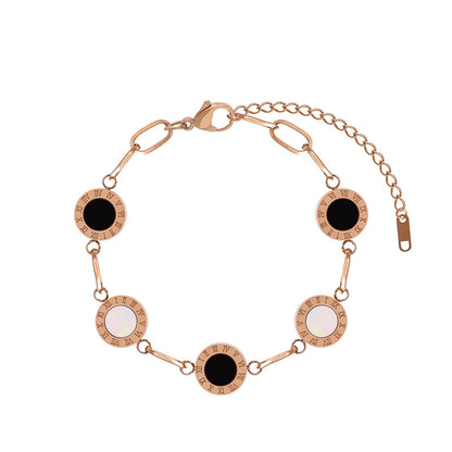 Stainless Steelblack and white Bracelet For Women