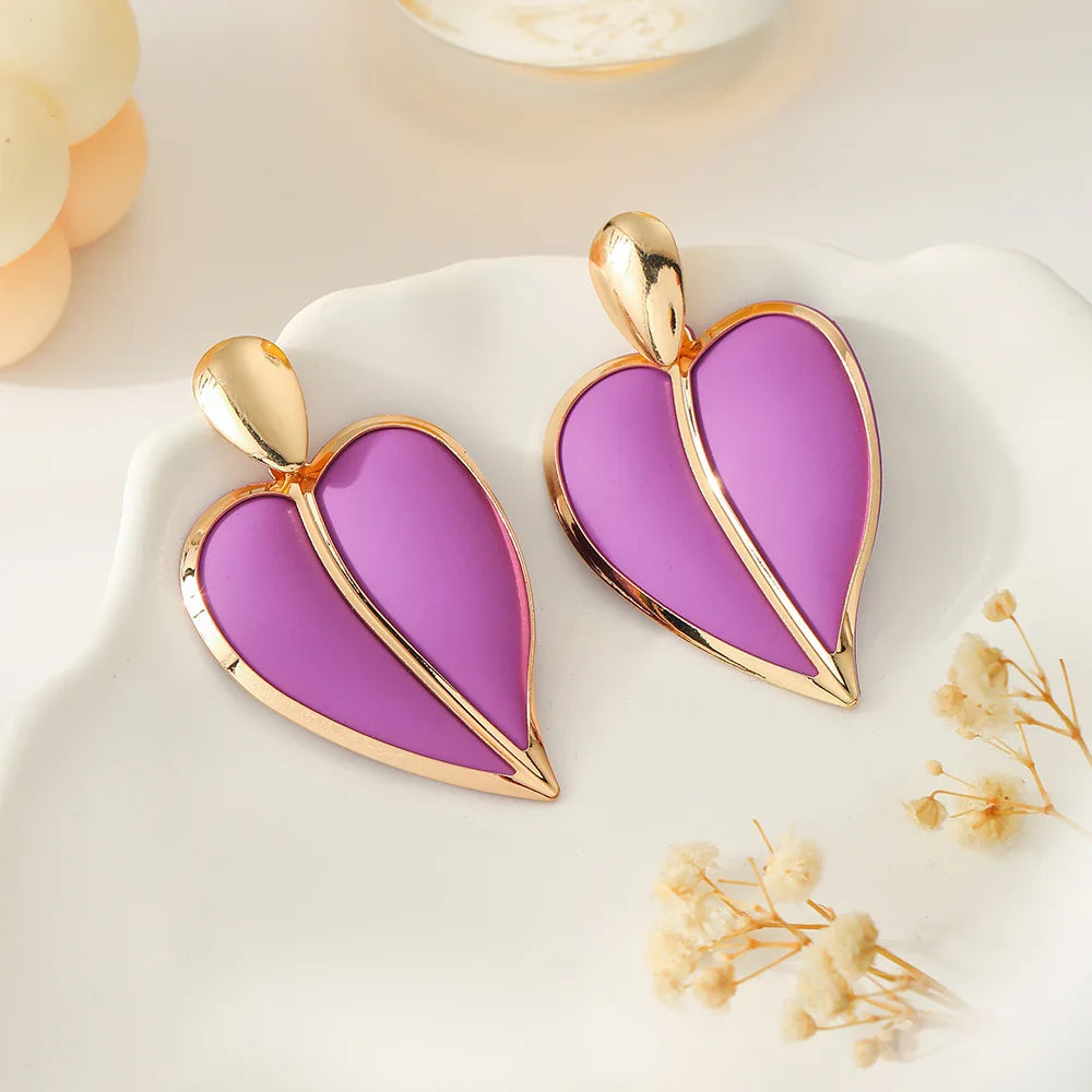 multi color leaf earrings