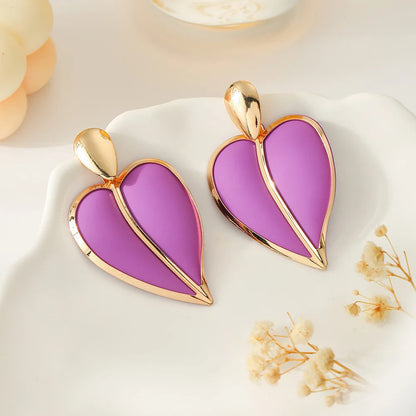 multi color leaf earrings