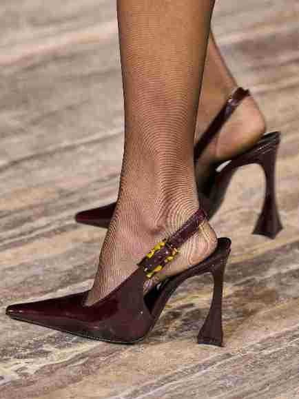 Lacquer Leather Mid Mouth Empty Pointed Pumps