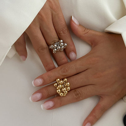 INS Irregular Winding Pearl Ring