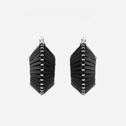 Round Drum Rope Stereoscopic Earrings
