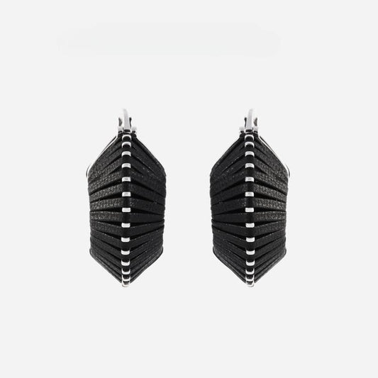 Round Drum Rope Stereoscopic Earrings