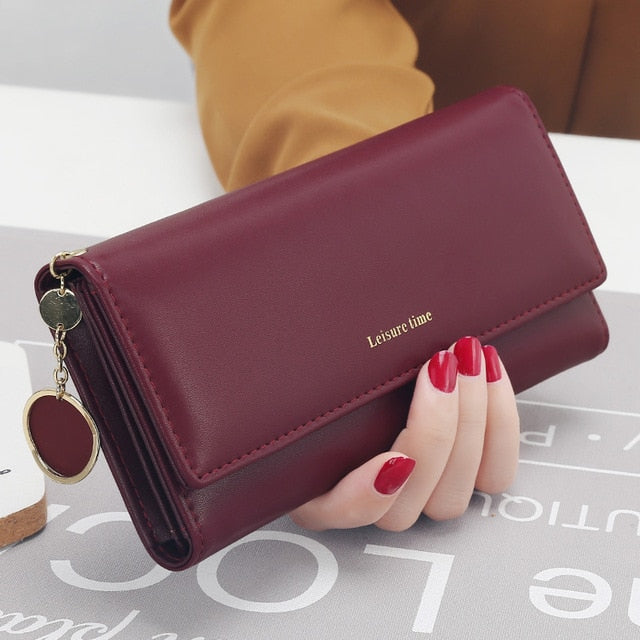Women Multi-functional wallet Purse Fresh PU leather C