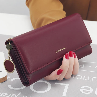 Women Multi-functional wallet Purse Fresh PU leather C
