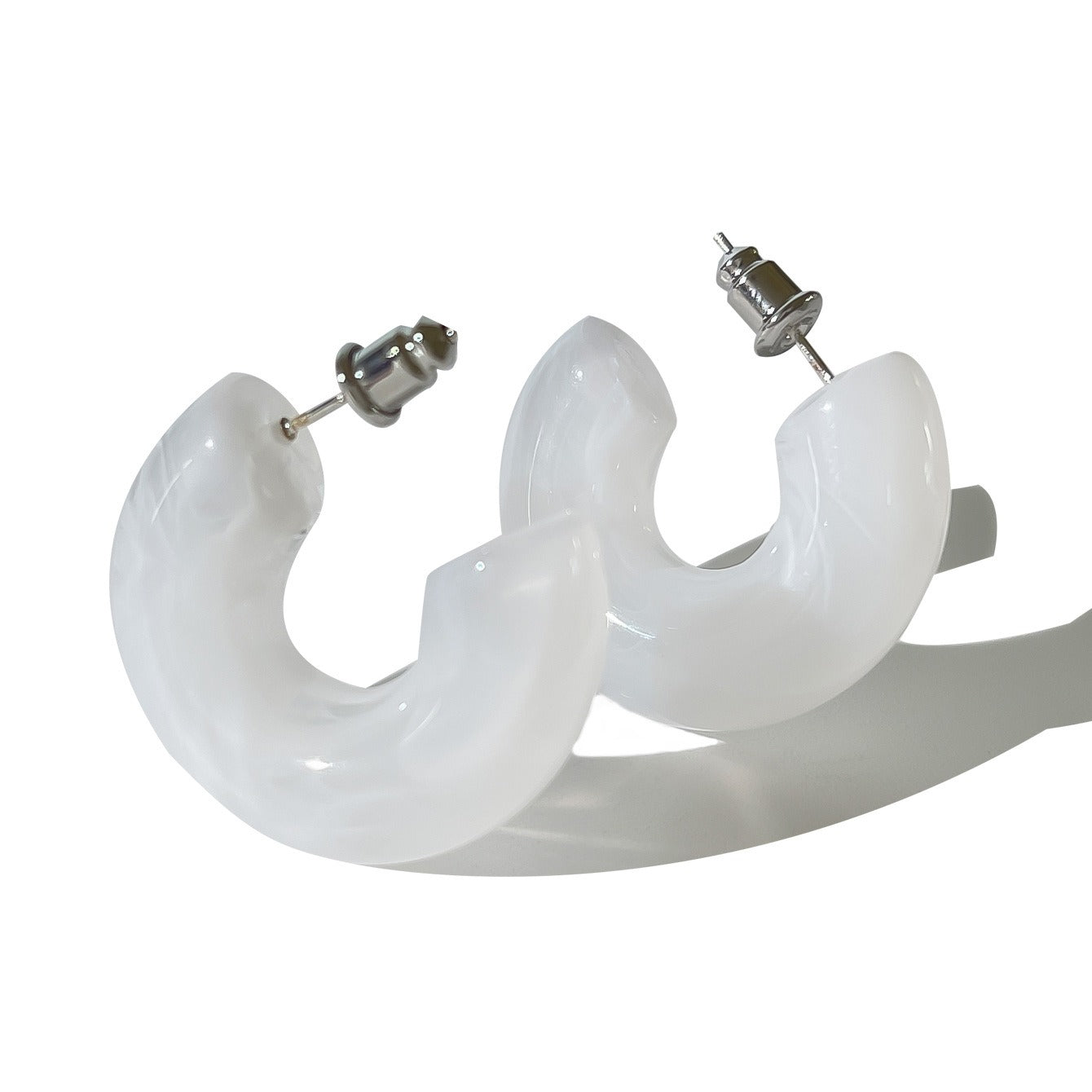 C-shaped acrylic candy mixed earrings
