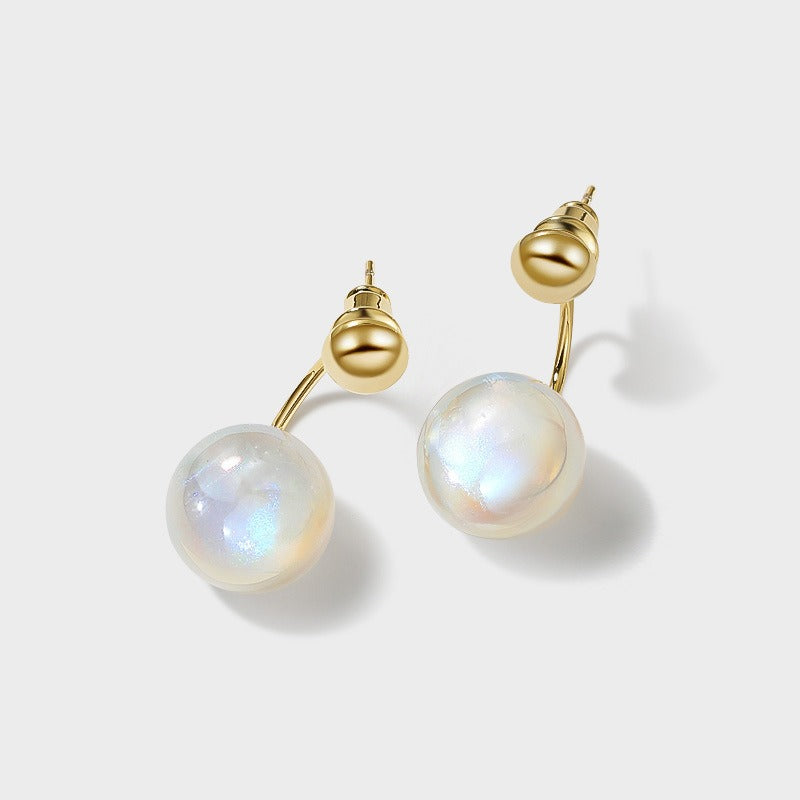 Fashion OL Geometric Sphere Copper Earrings