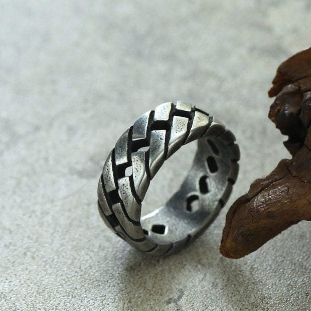 Titanium Steel Casting Chain Pattern Ring