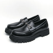 Men's Slip On Platform Leisure Doug Loafers Leather Shoes