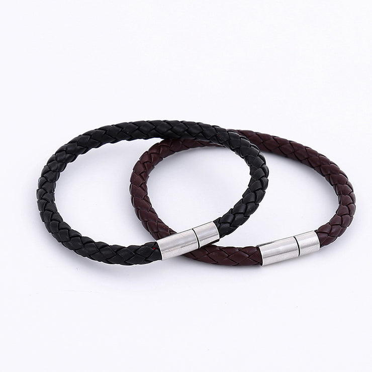 Casual Simple PU Woven Leather Bracelet