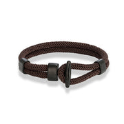 Black Anchor Strap Men's Simplicity Casual Bracelet