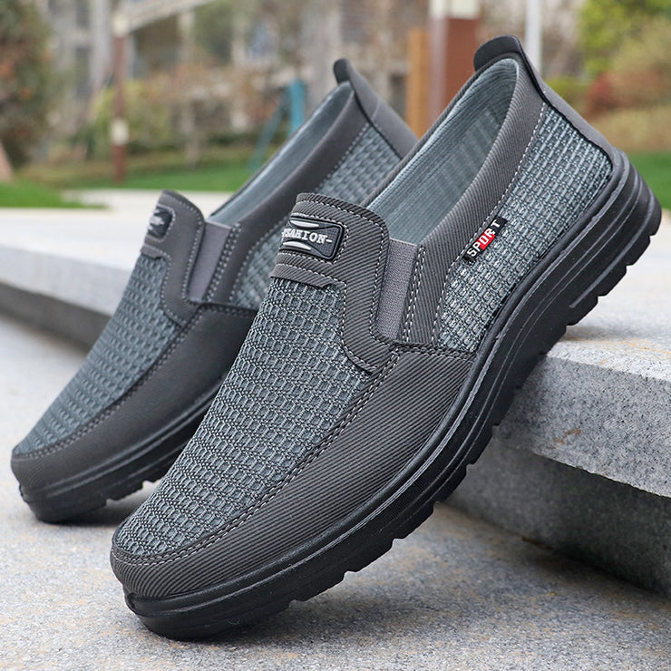 Mesh Surface Shoes Male Breathable One Pedal Leisure Cloth Shoes