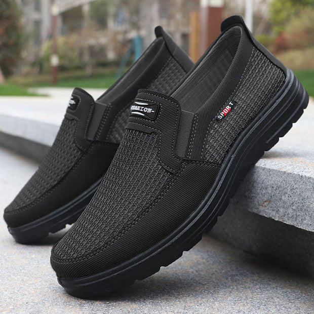 Mesh Surface Shoes Male Breathable One Pedal Leisure Cloth Shoes