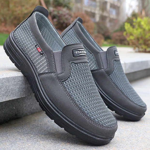 Mesh Surface Shoes Male Breathable One Pedal Leisure Cloth Shoes