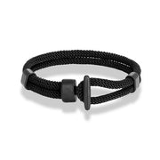 Black Anchor Strap Men's Simplicity Casual Bracelet