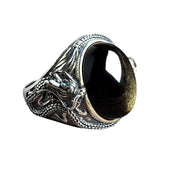 Alloy Plating Men's Retro Ring Golden Domineering