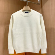 Warm Drop-shoulder Loose Round Neck Sweater For Men