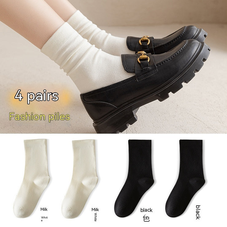 Women's Mid-tube Socks Solid Color