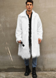 Men Long Fox Warm Coat