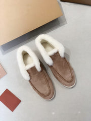 Wool Snow Leather Short Boots