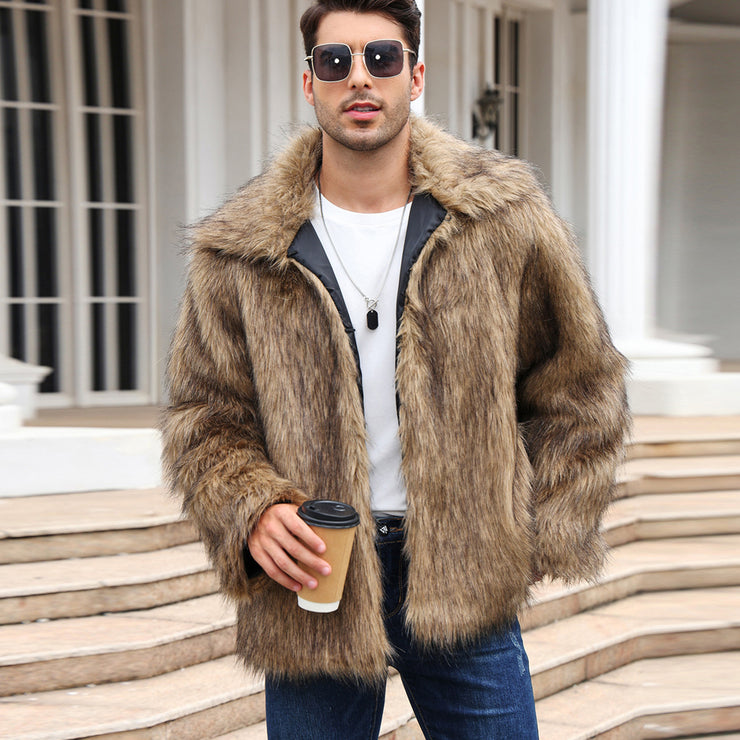 Men Short Fox Fur Coat