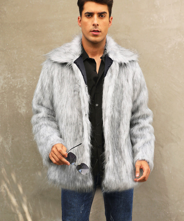 Men Short Fox Fur Coat