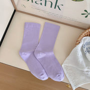 Women's Fashion Pure Cotton Mid-calf Length Socks