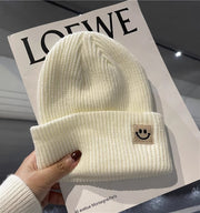 Woman Solid Color Knitted Beanie