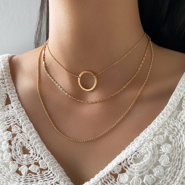 Circle Clavicle Woman  Necklace