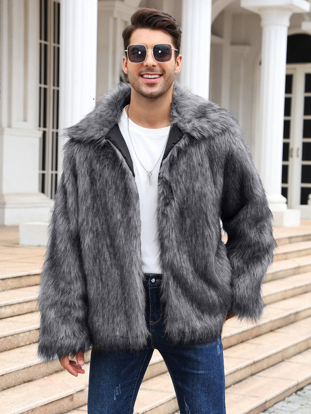 Men Short Fox Fur Coat