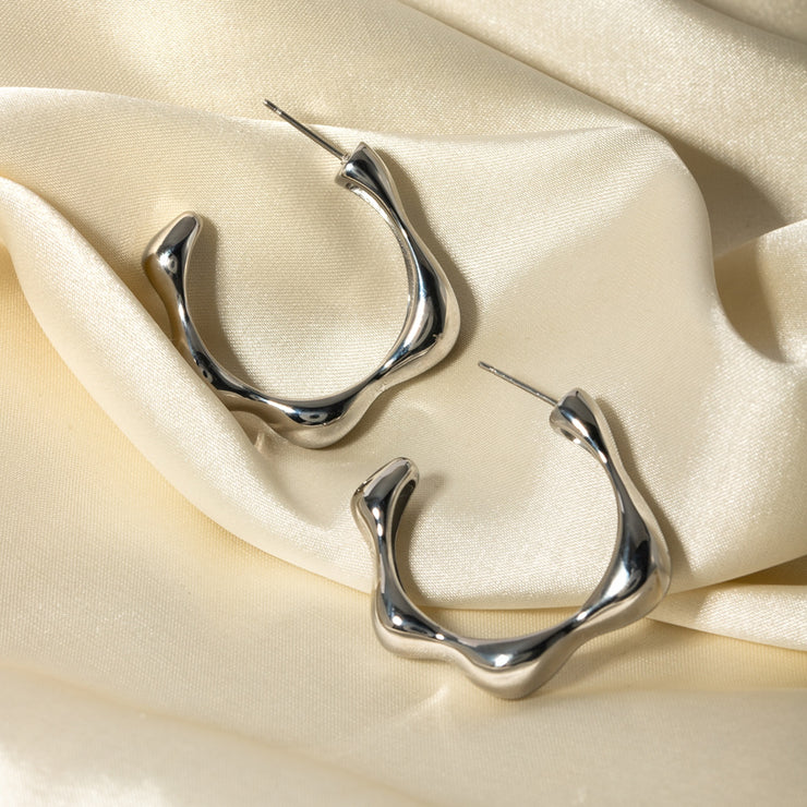 Stainless Steel C-Hoop Earrings