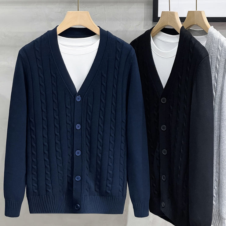 Men's Knitted Autumn And Winter Sweater Casual Cardigan