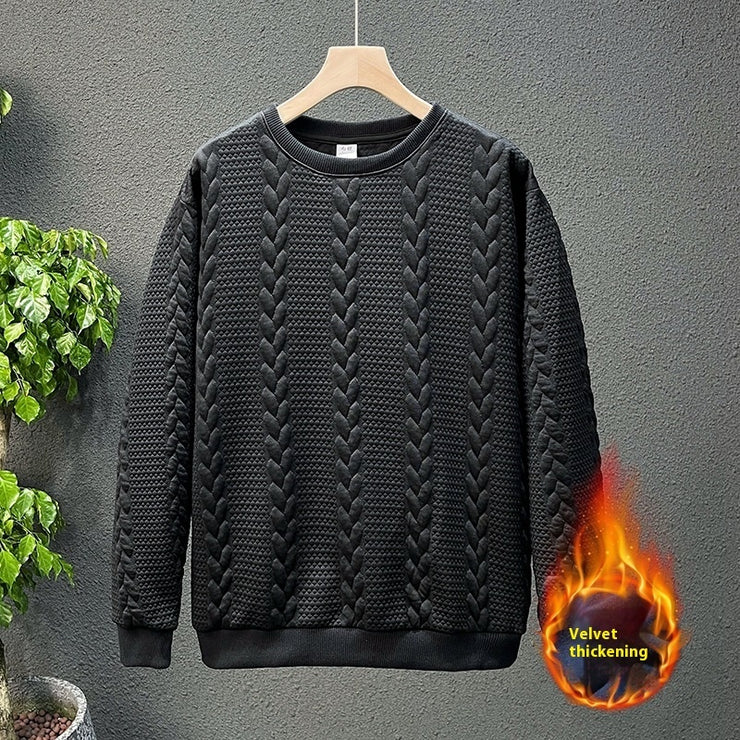 High Sense  Fashion Brand Brushed Men Sweater