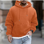 Solid Color Long-sleeved Hoodies For Men