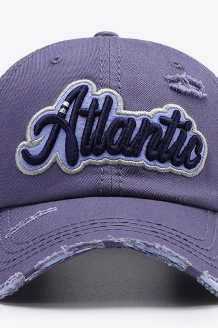 ATLANTIC Graphic Distressed Baseball Cap