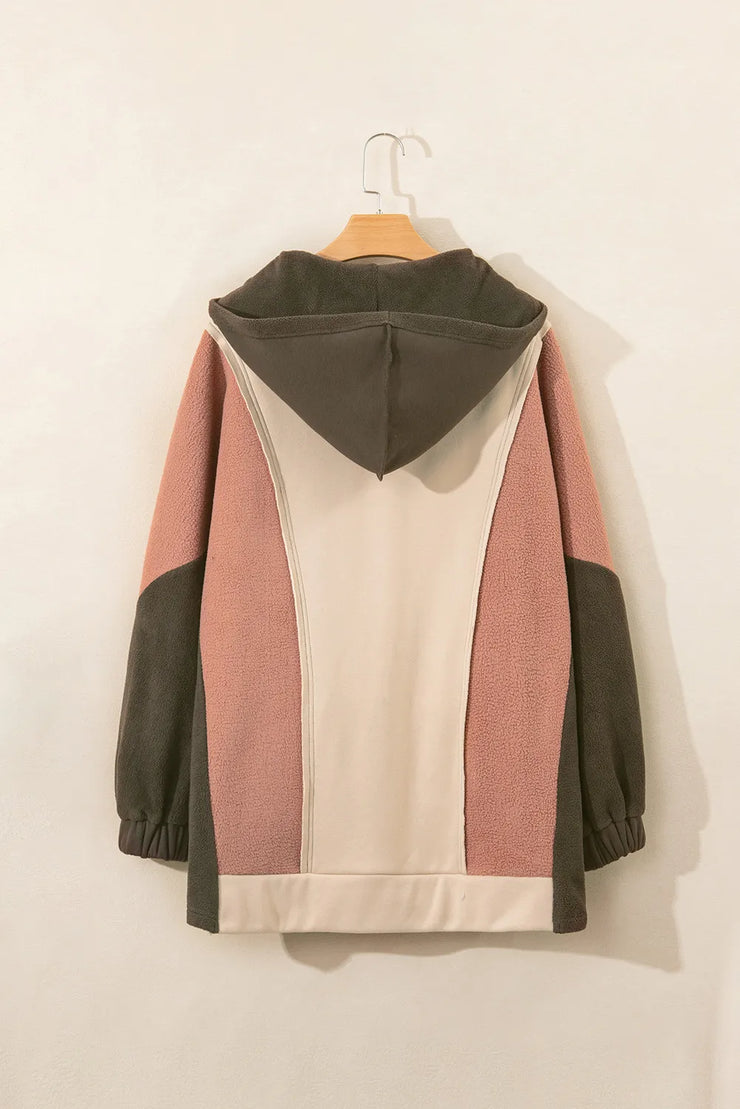 Color Block Long Sleeve Hoodie