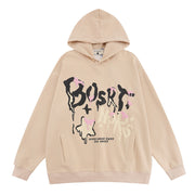 Letter Graffiti Puff Hoodies For Men