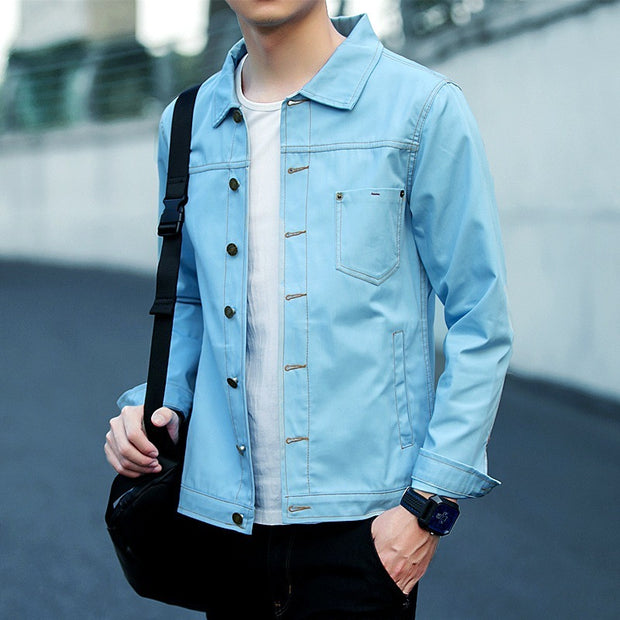 Handsome All-matching Slim Fit Denim Jacket