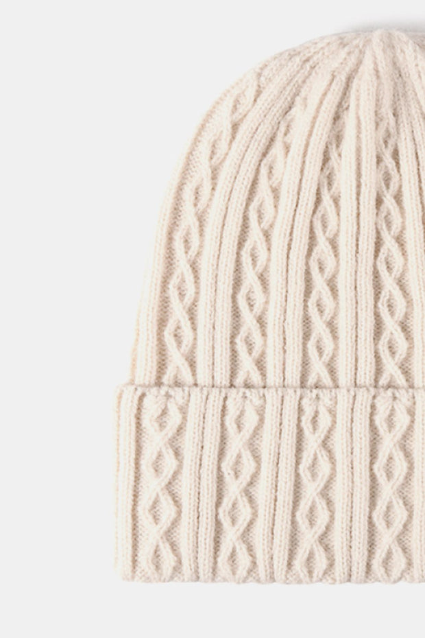 Mixed Knit Cuff Beanie